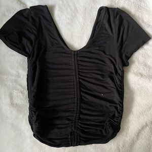 Black rushed top